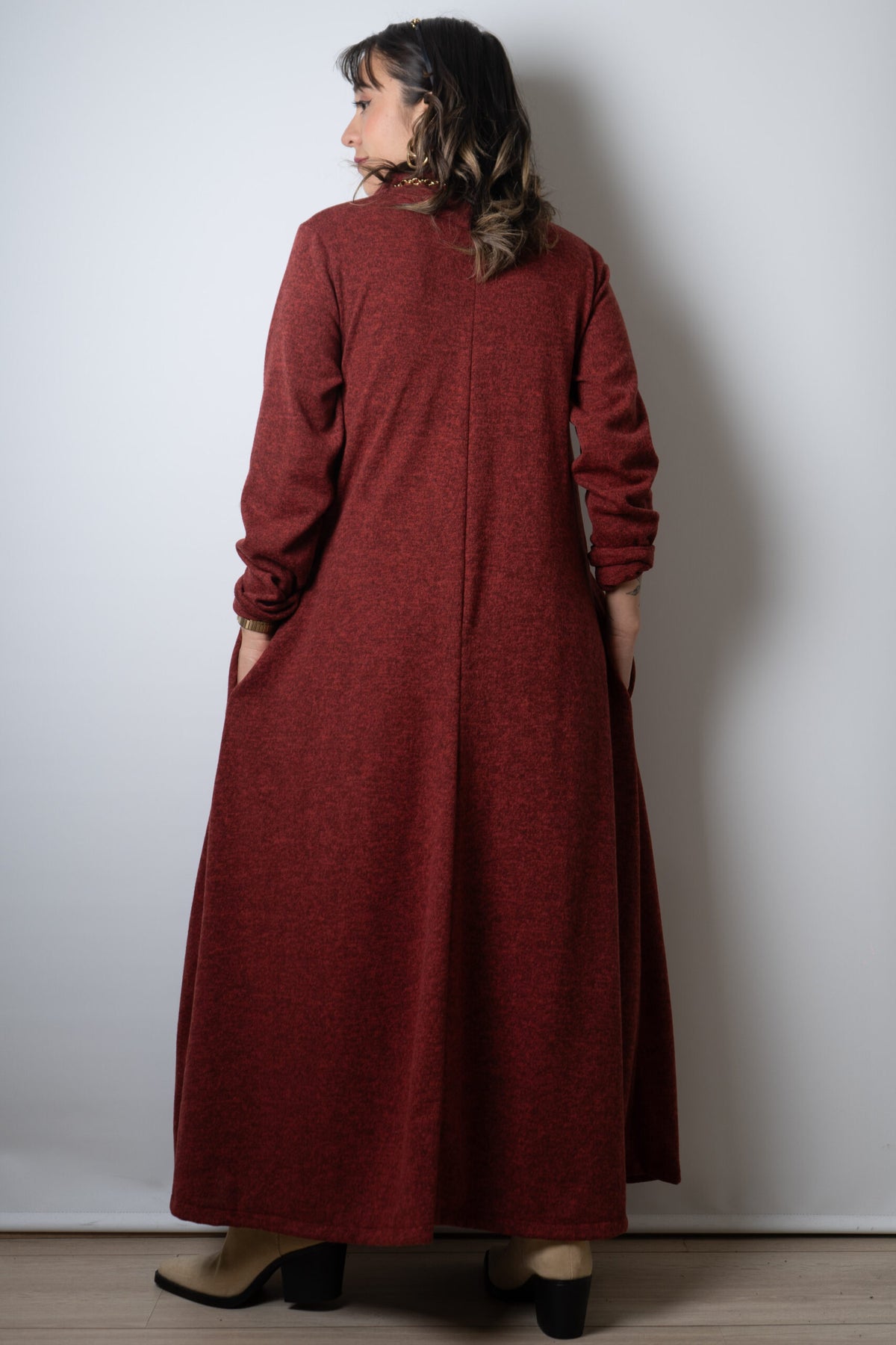 Vestido Moni  - Burdeo