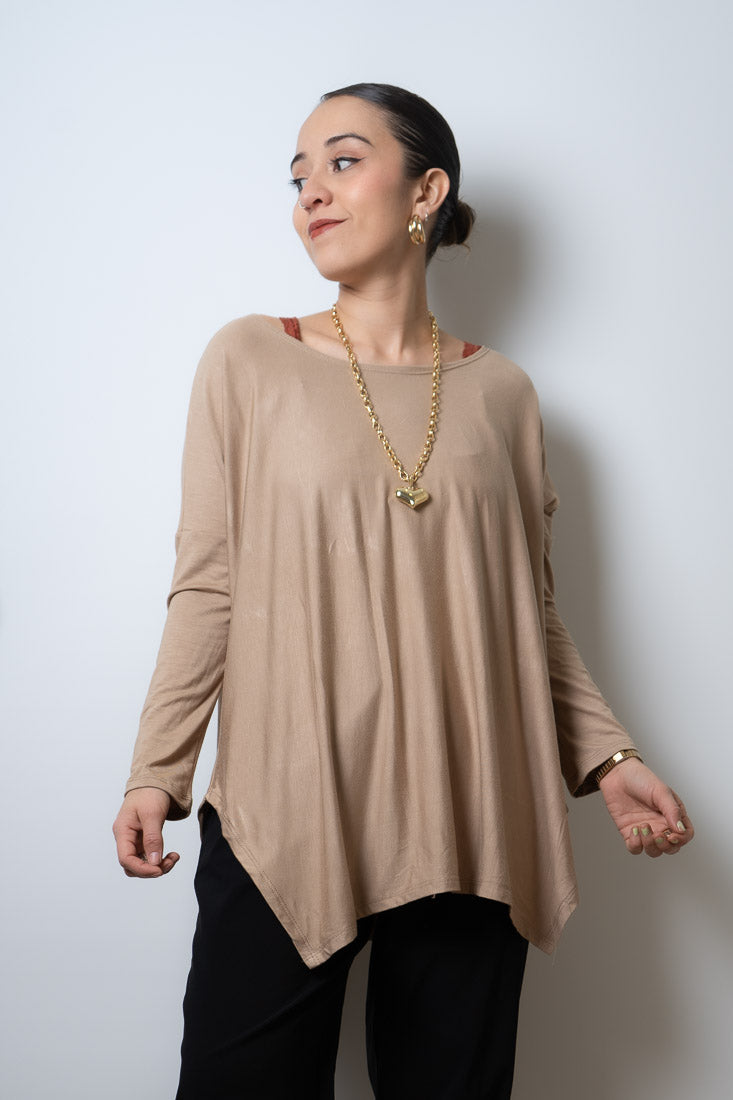 Polera Colomba -algodón - Camel