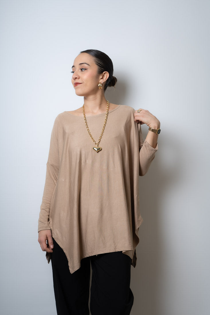 Polera Colomba -algodón - Camel
