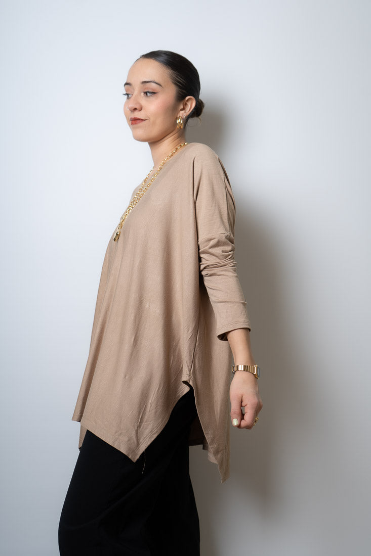 Polera Colomba -algodón - Camel