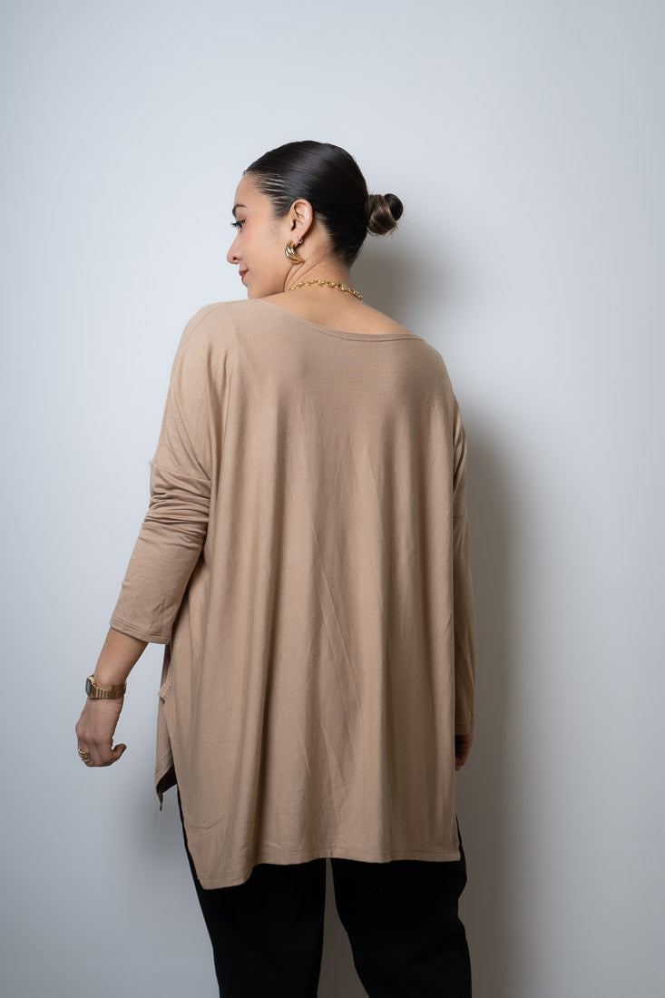 Polera Colomba -algodón - Camel