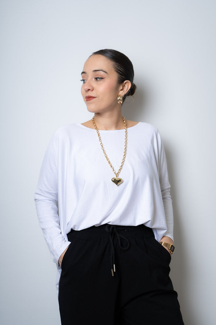 Polera Colomba -algodón - Blanco