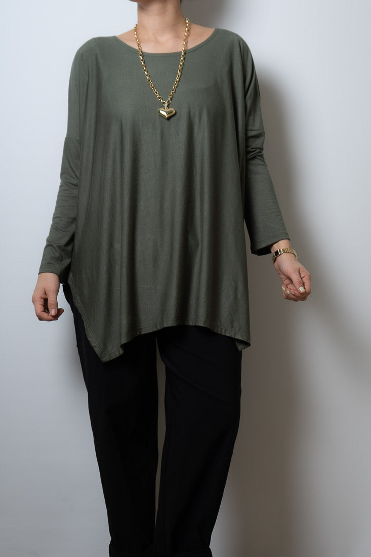 Polera  Colomba -algodón -Verde musgo