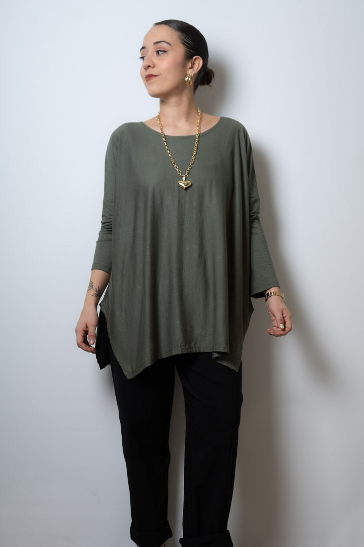Polera  Colomba -algodón -Verde musgo