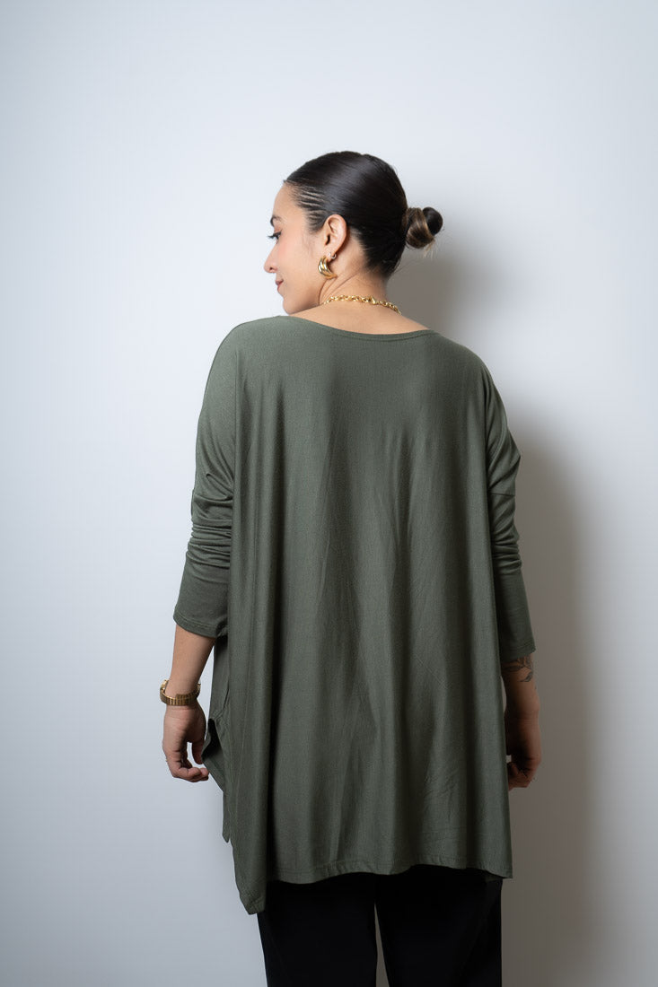 Polera  Colomba -algodón -Verde musgo