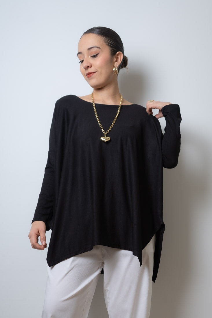 Polera  Colomba - algodón - Negro