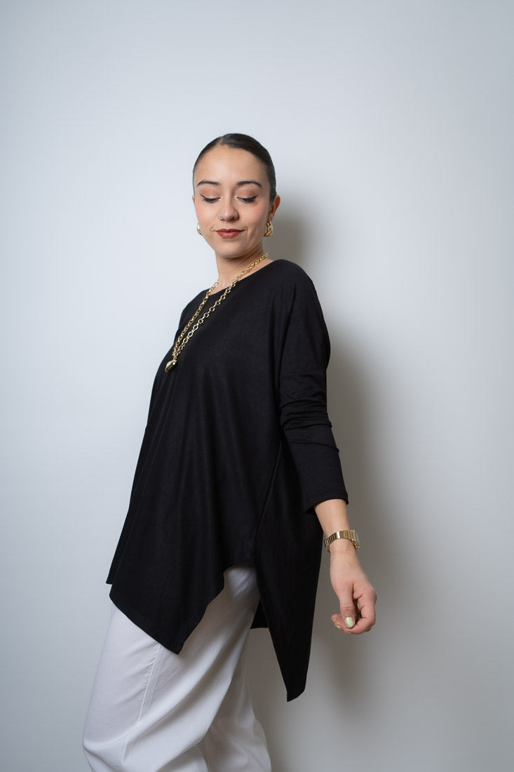 Polera  Colomba - algodón - Negro