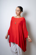 Polera Monica - Rojo - manga corta