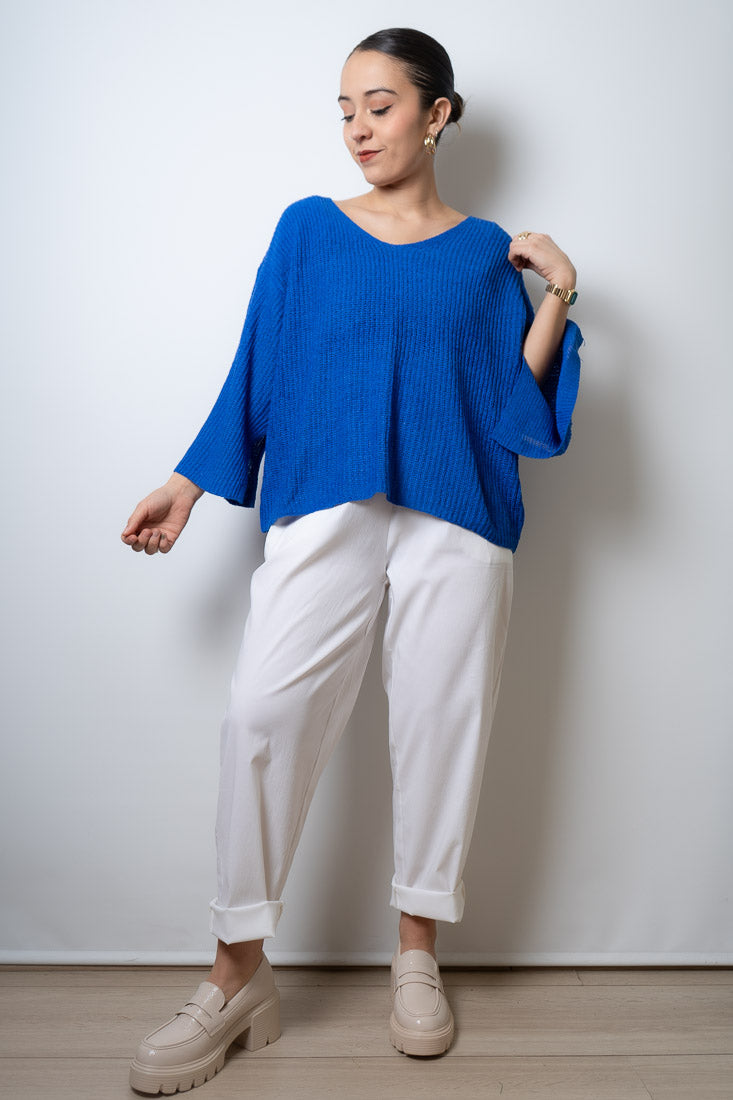 Sweater hilo Domi - Azul