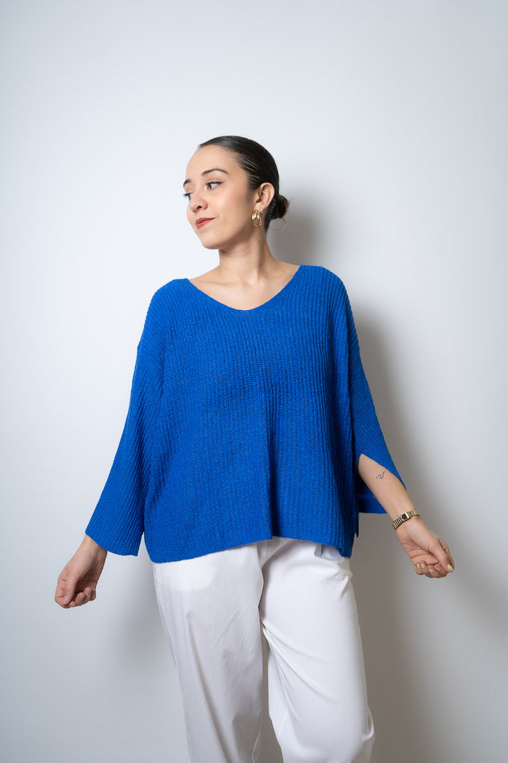Sweater hilo Domi - Azul