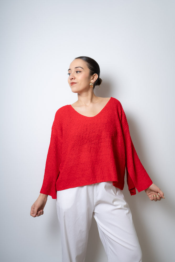 Sweater hilo Domi - Rojo