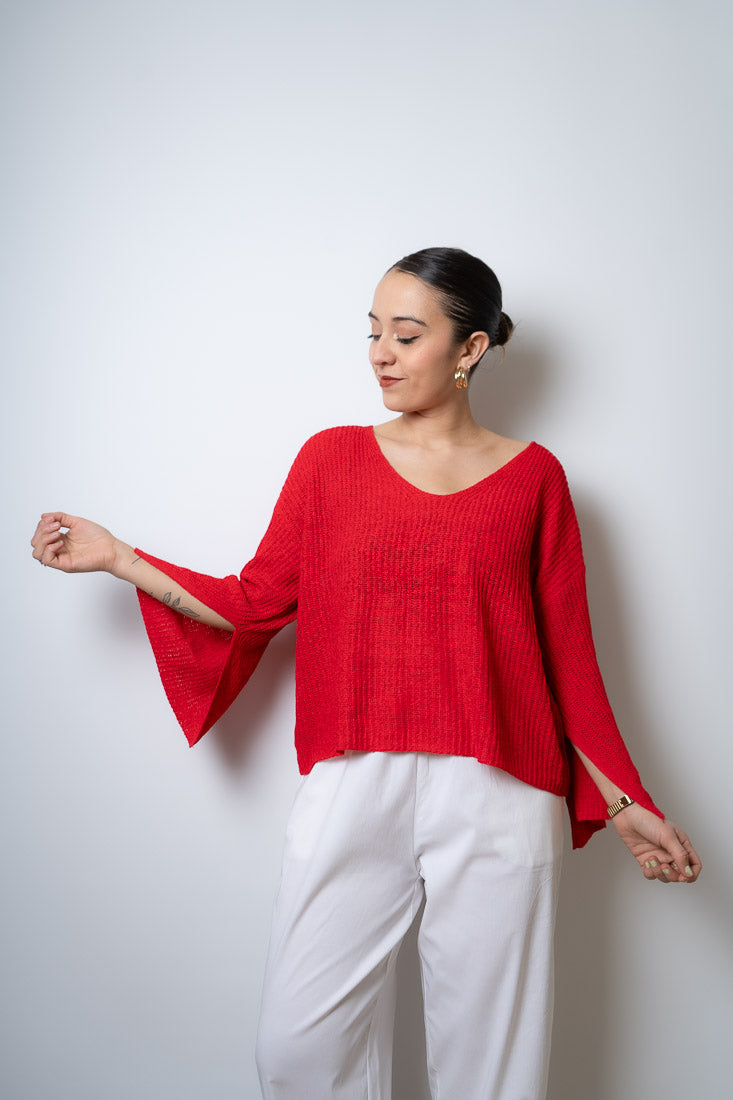 Sweater hilo Domi - Rojo
