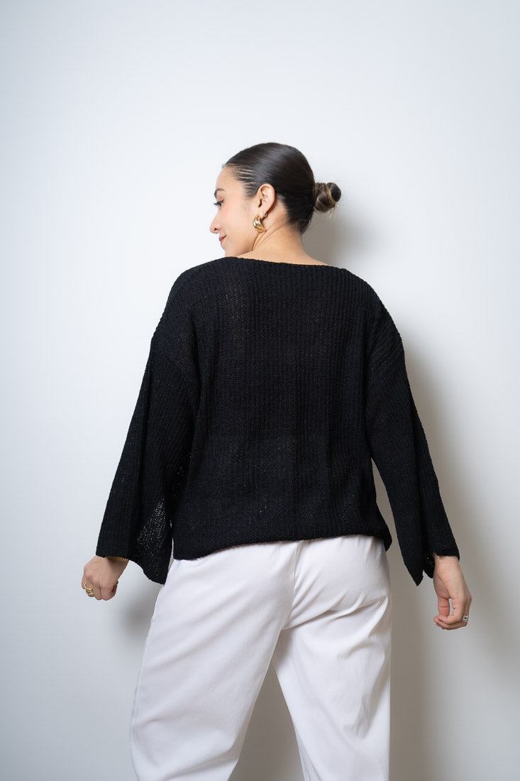 Sweater hilo Domi - Negro