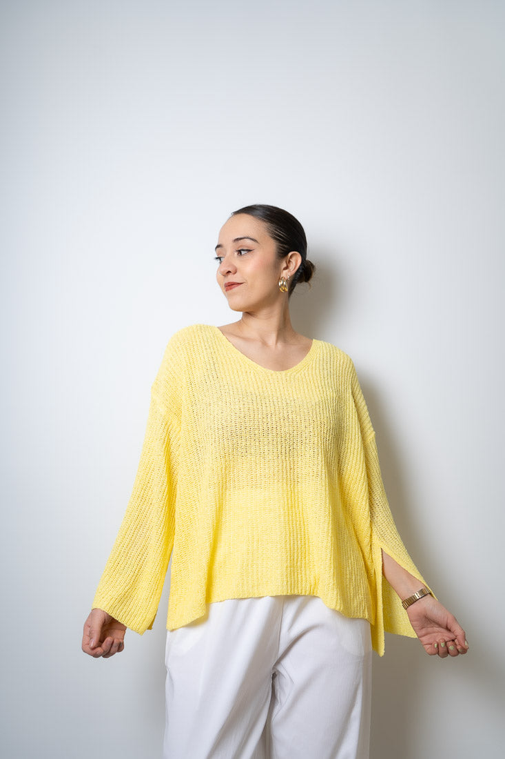 Sweater hilo Domi - Amarillo