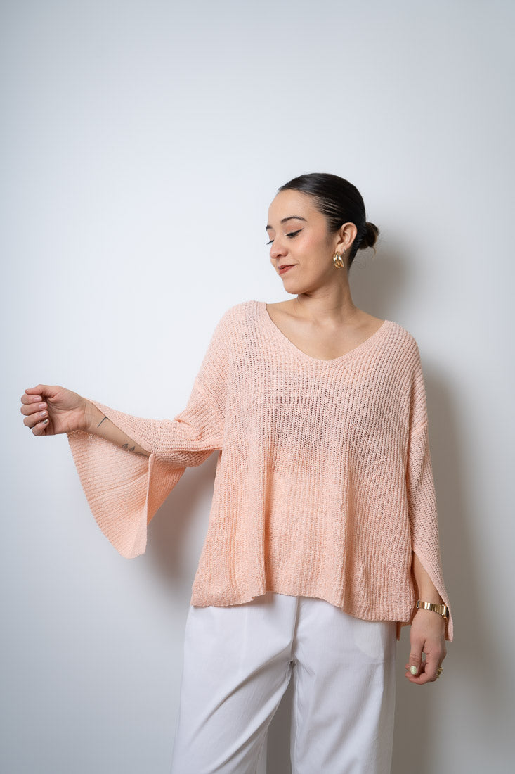 Sweater hilo Domi - Rosado
