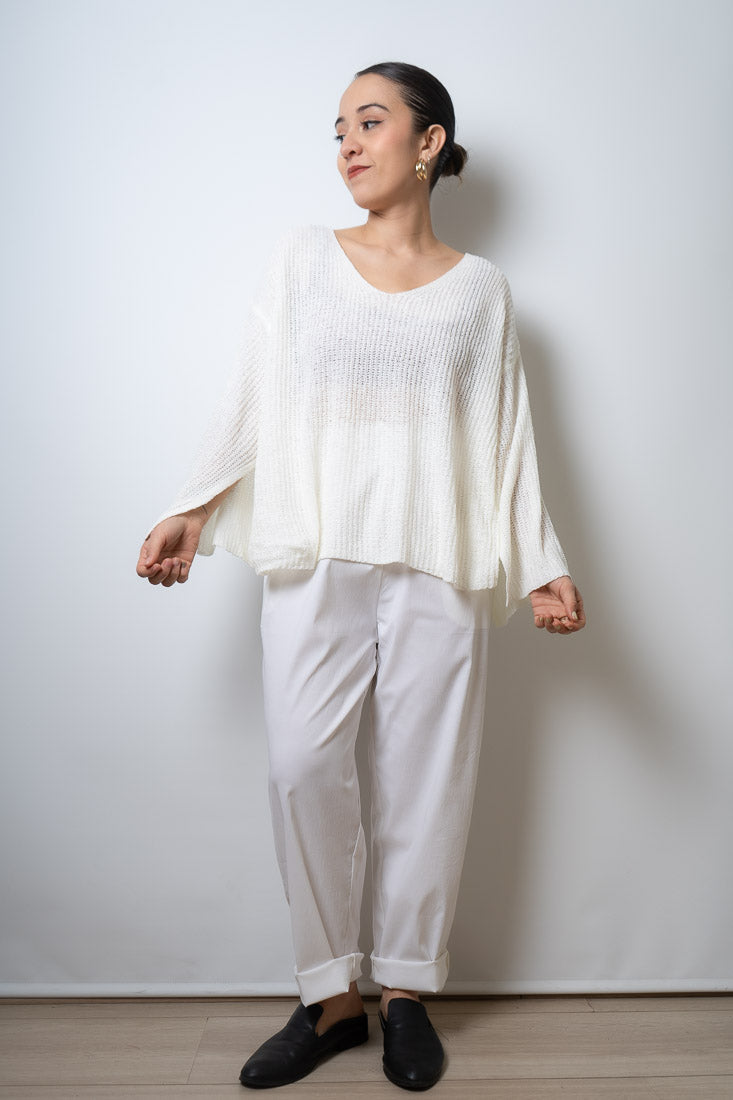 Sweater hilo Domi - Blanco