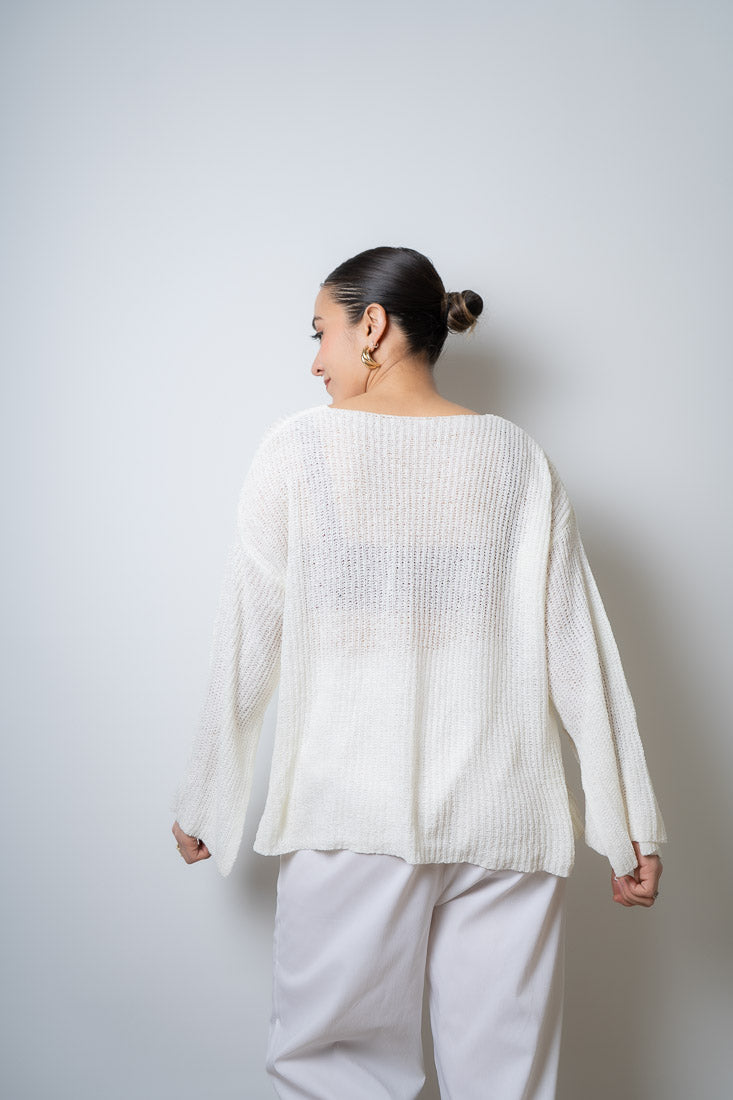 Sweater hilo Domi - Blanco