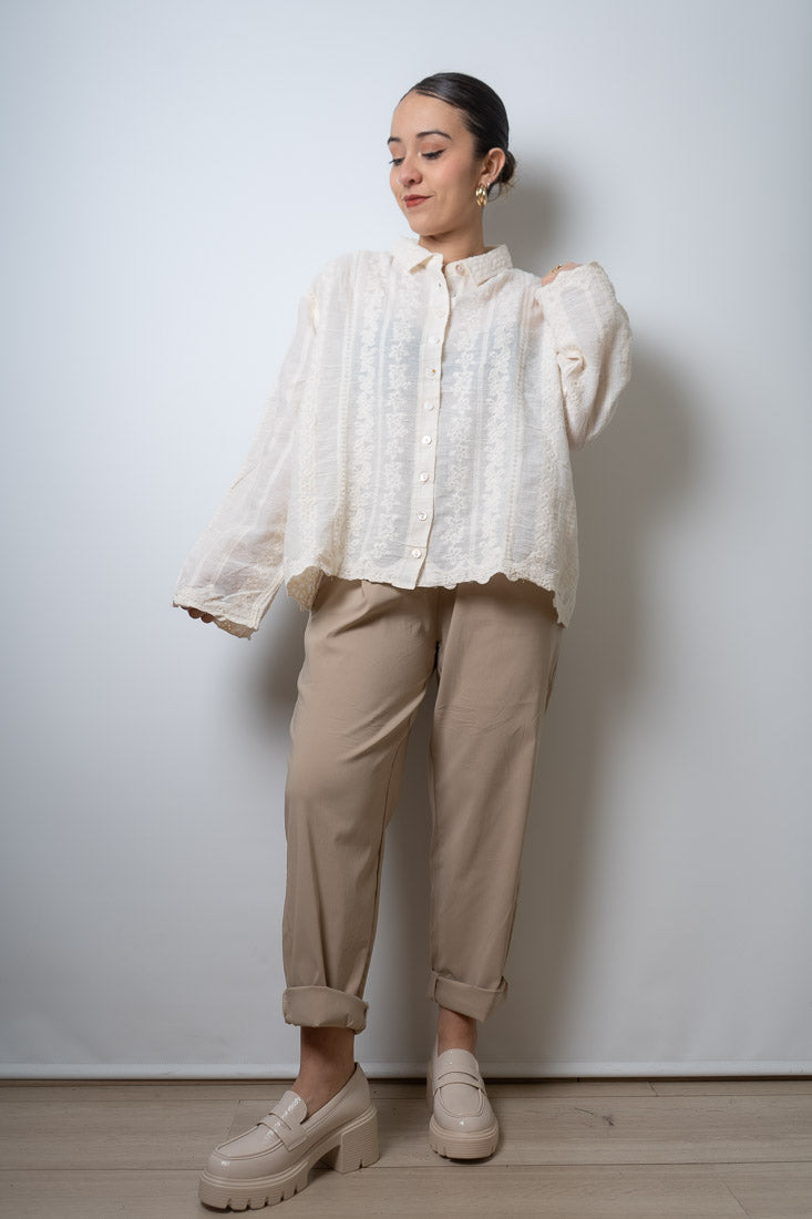 Blusa Romantica Antonia - Crema