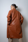 Chaqueton ecocuero bolsillos - Cafe camel