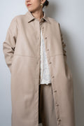 Chaqueton ecocuero bolsillos - Crema