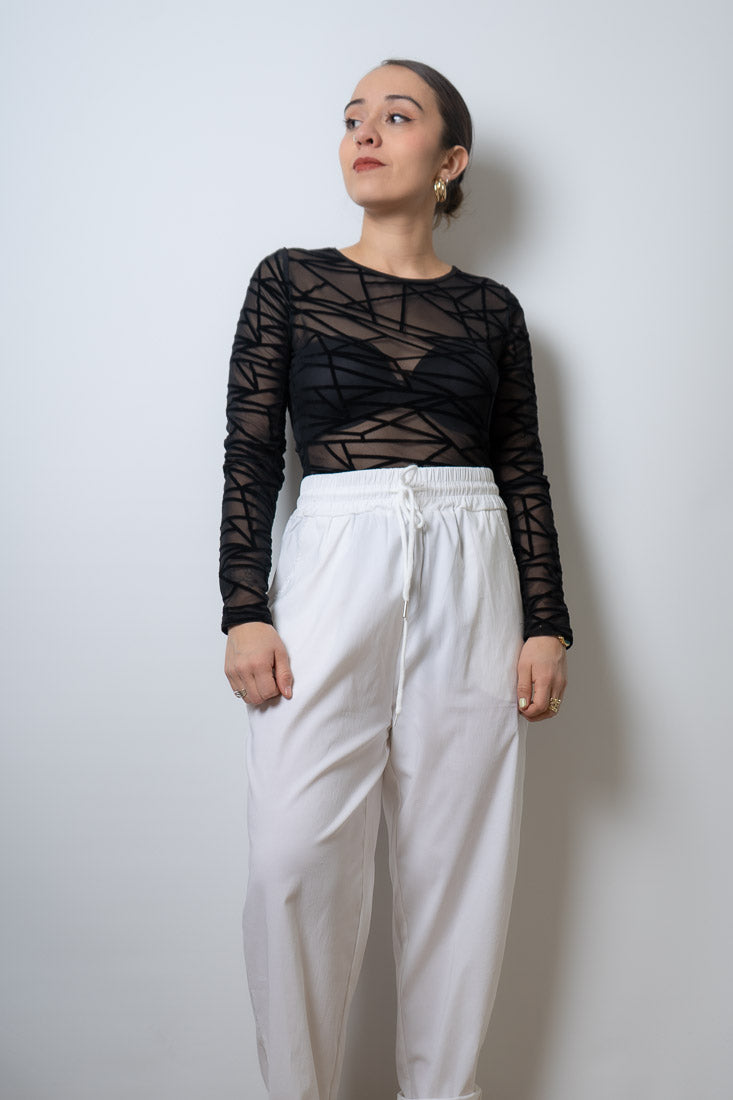 Body Animal print - Lineas - Negro
