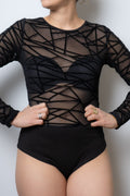 Body Animal print - Lineas - Negro