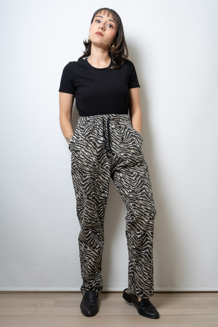 Pantalon Animal print - Cafe
