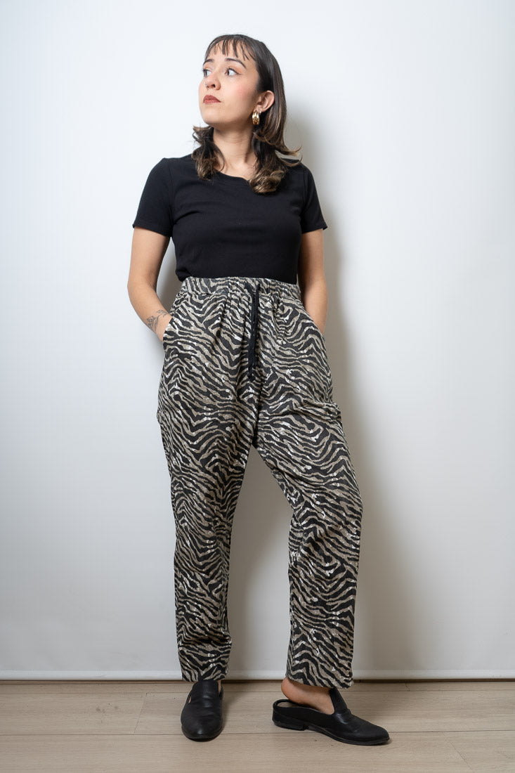 Pantalon Animal print - Cafe