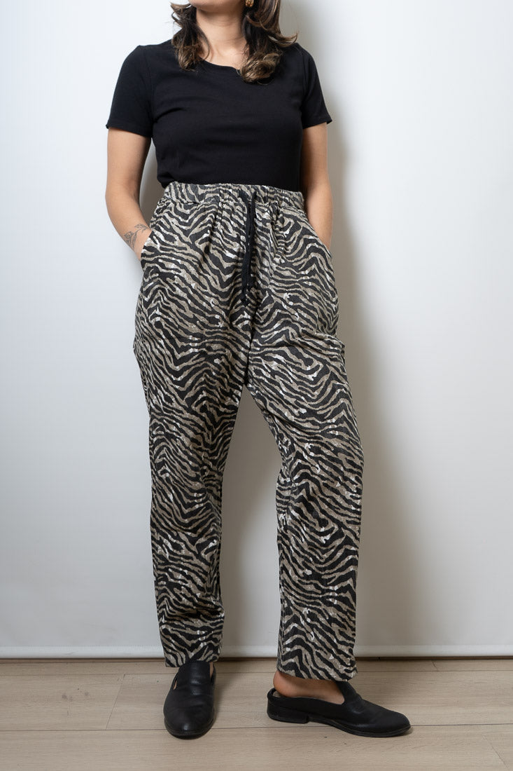 Pantalon Animal print - Cafe