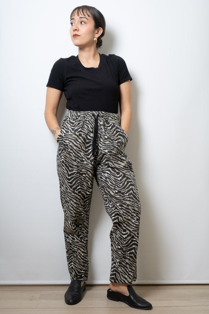Pantalon Animal print - Cafe