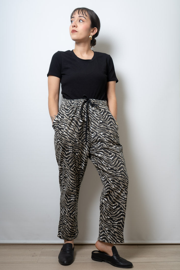 Pantalon Animal print - Cafe