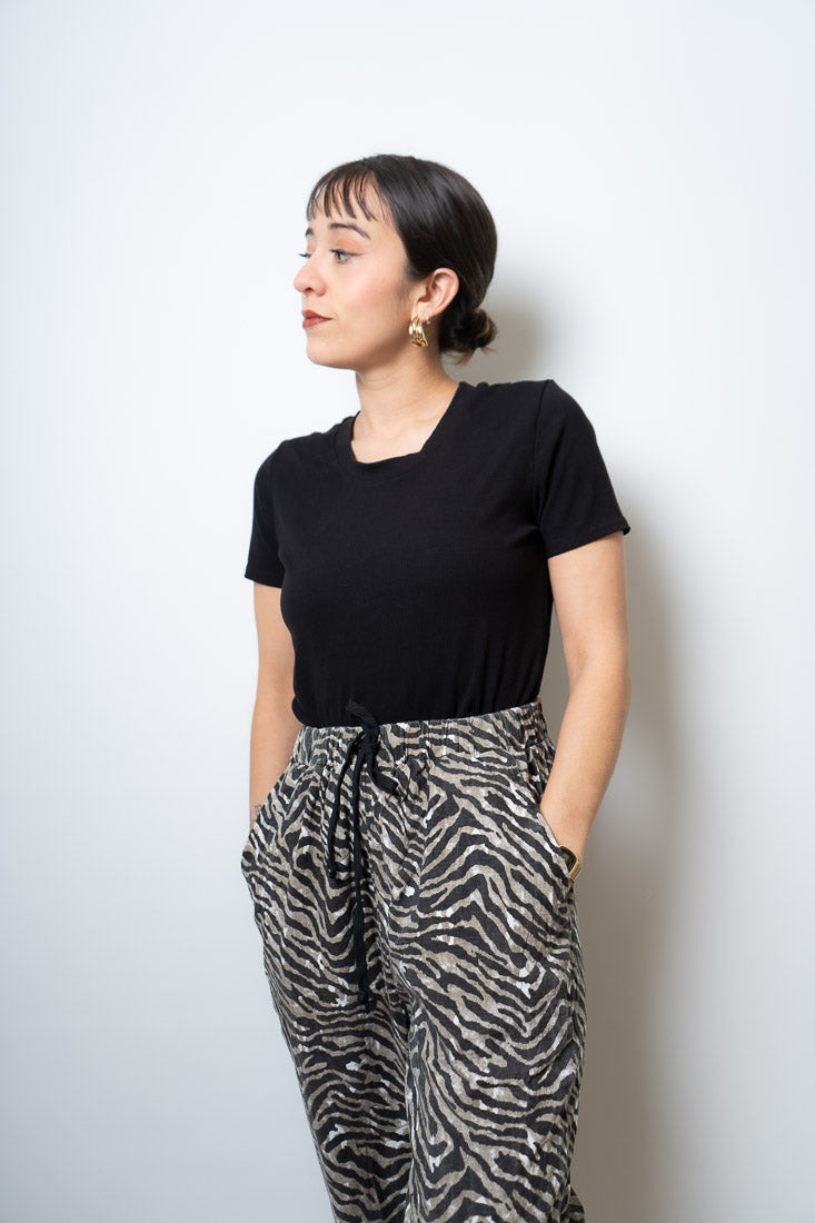 Pantalon Animal print - Cafe
