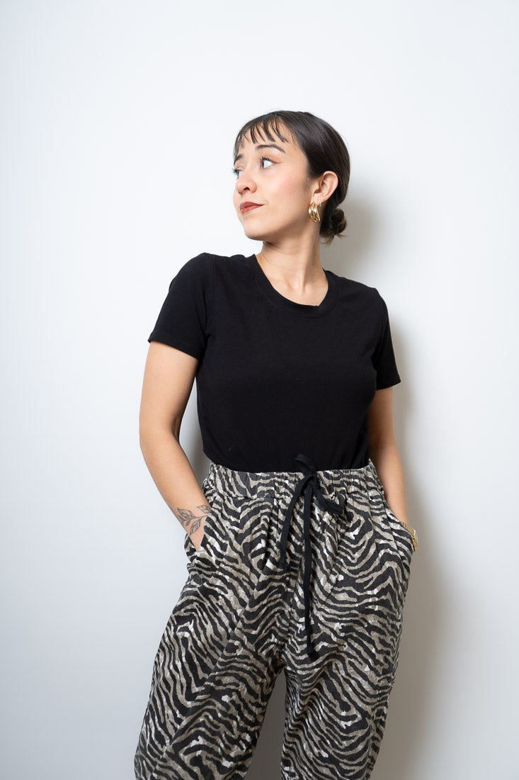 Pantalon Animal print - Cafe