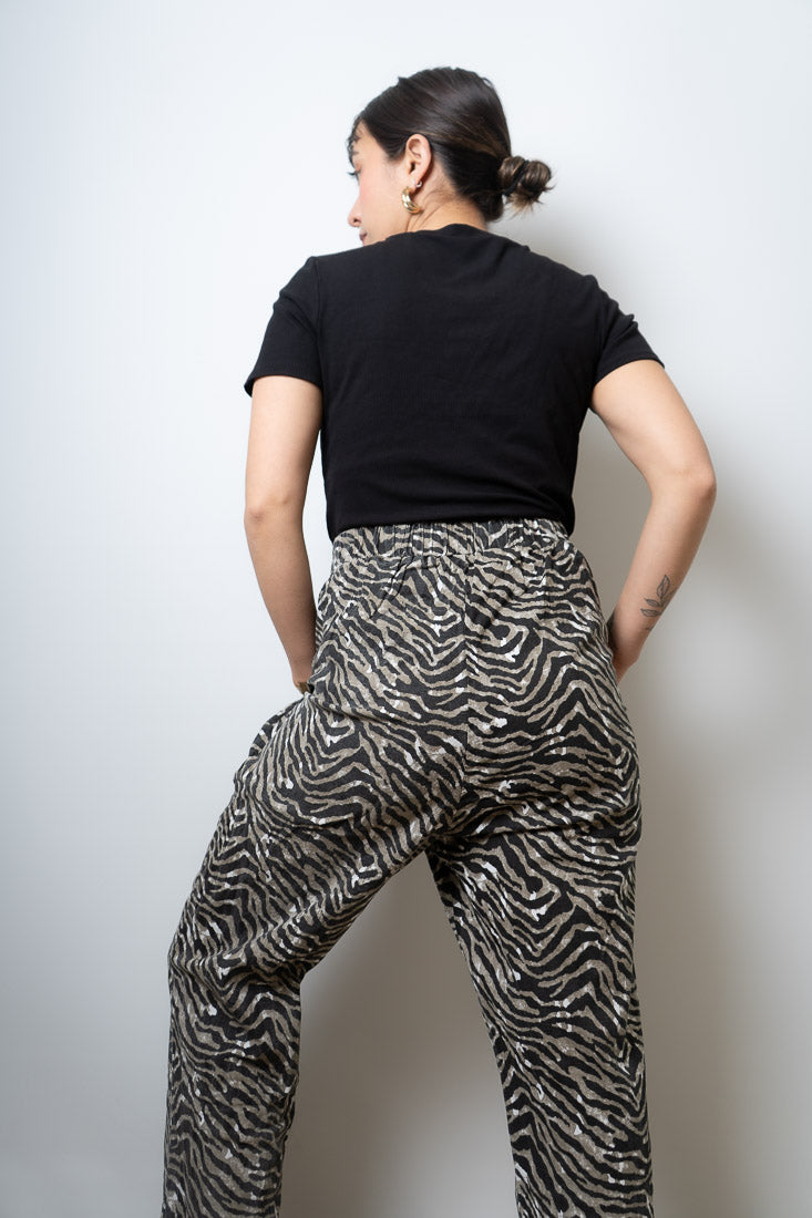 Pantalon Animal print - Cafe