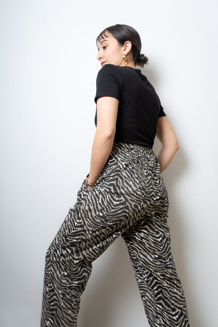 Pantalon Animal print - Cafe