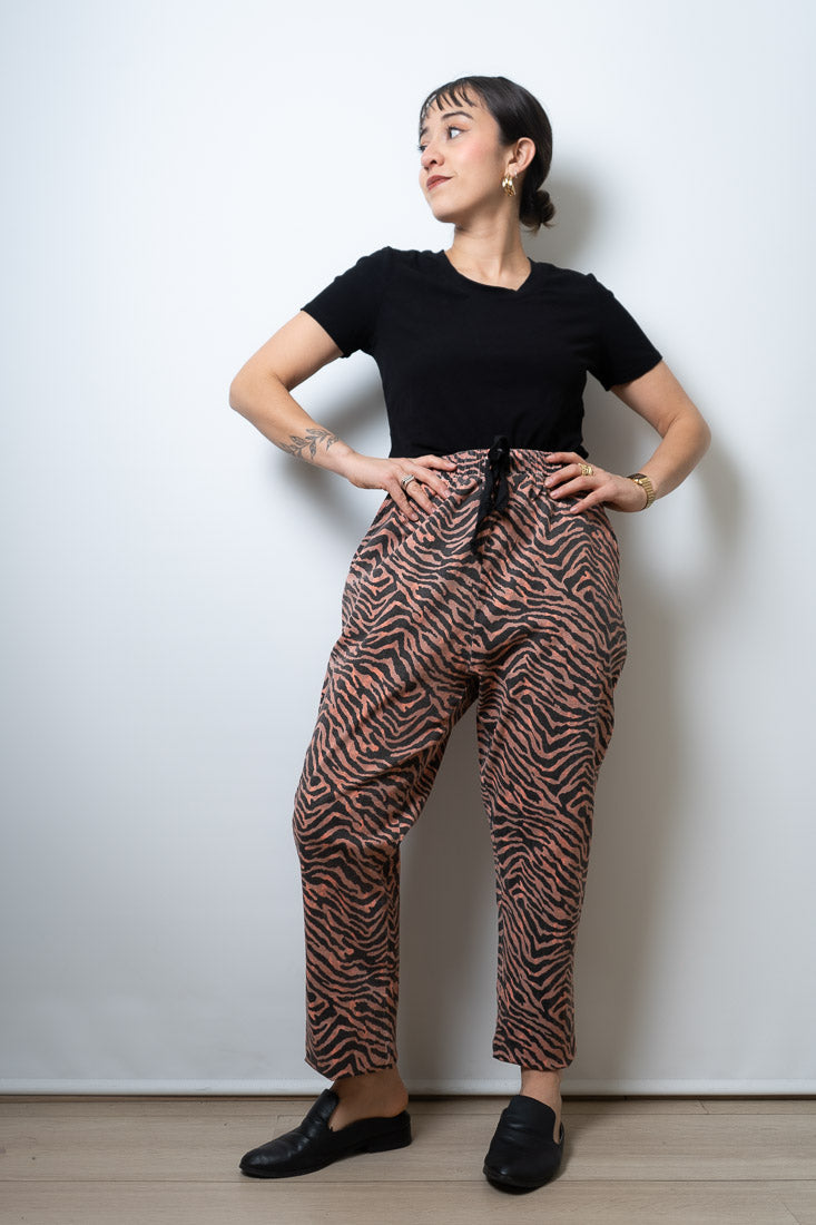 Pantalon Animal print - Damasco
