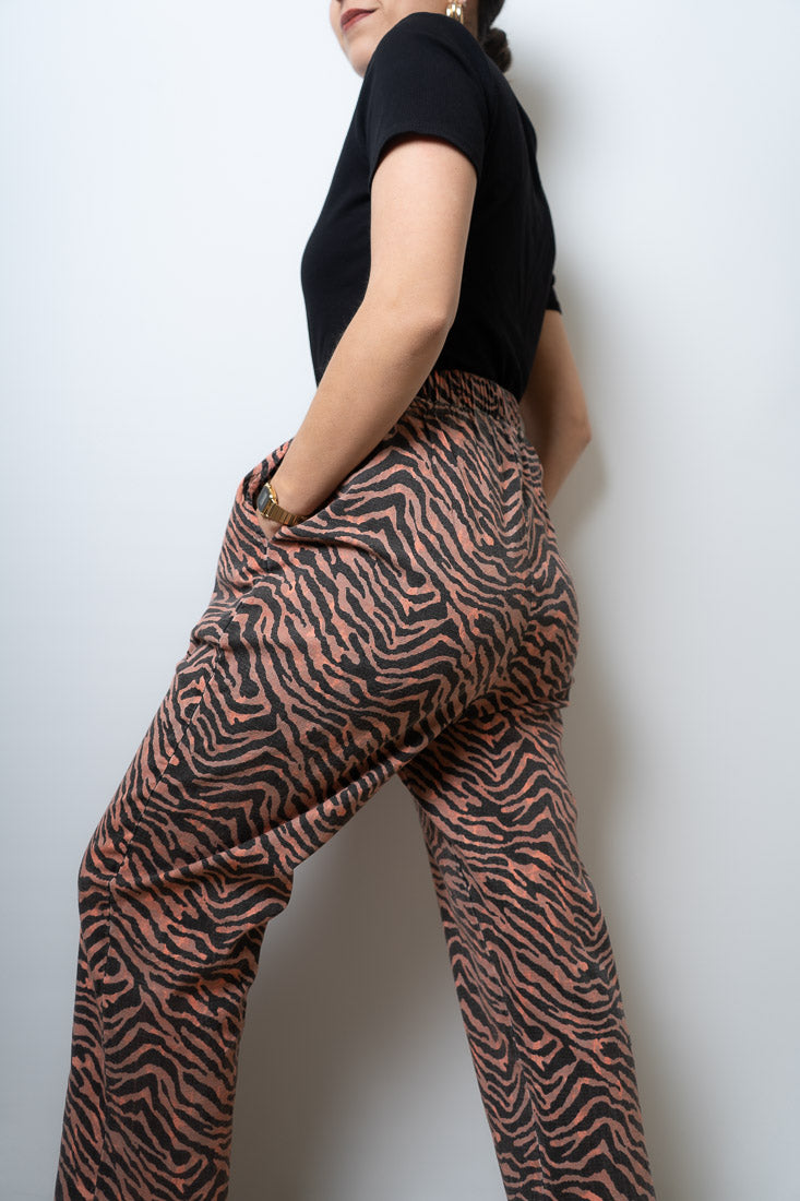 Pantalon Animal print - Damasco