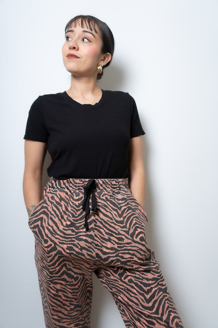 Pantalon Animal print - Damasco