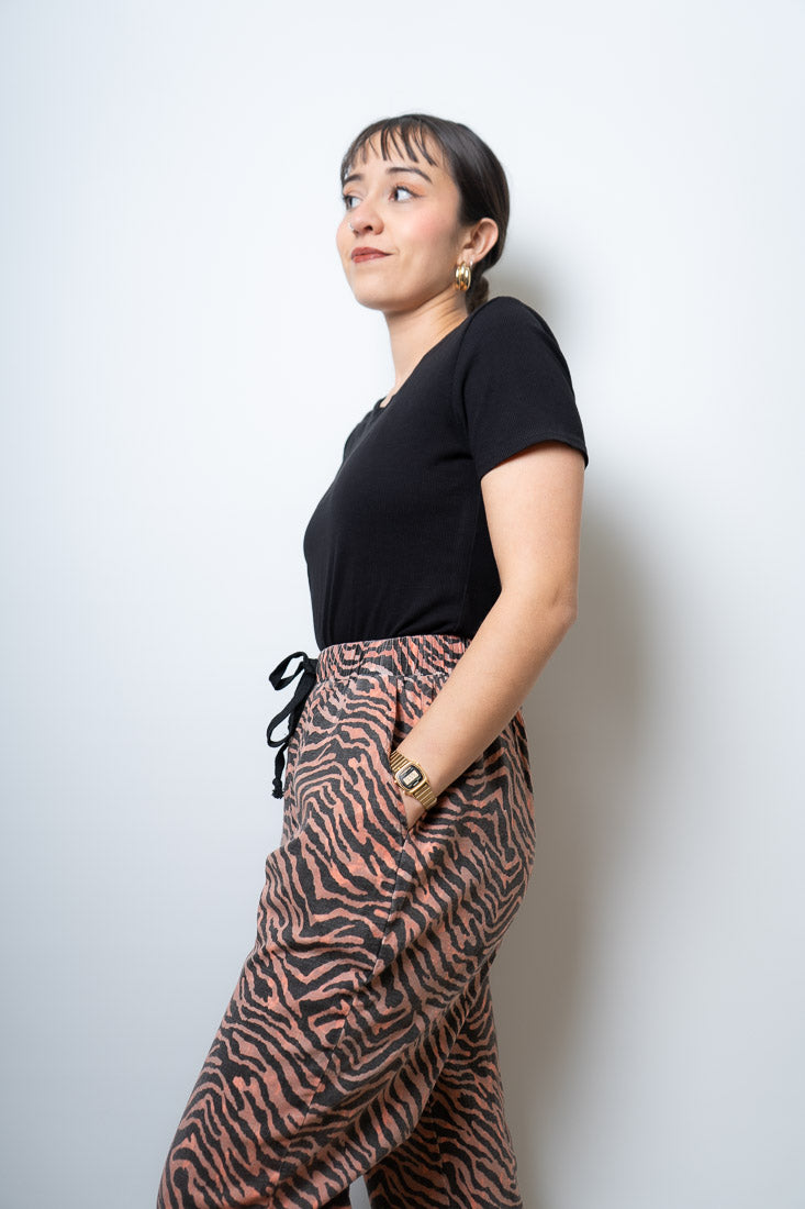 Pantalon Animal print - Damasco
