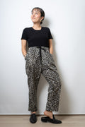 Pantalon Animal print - Gris