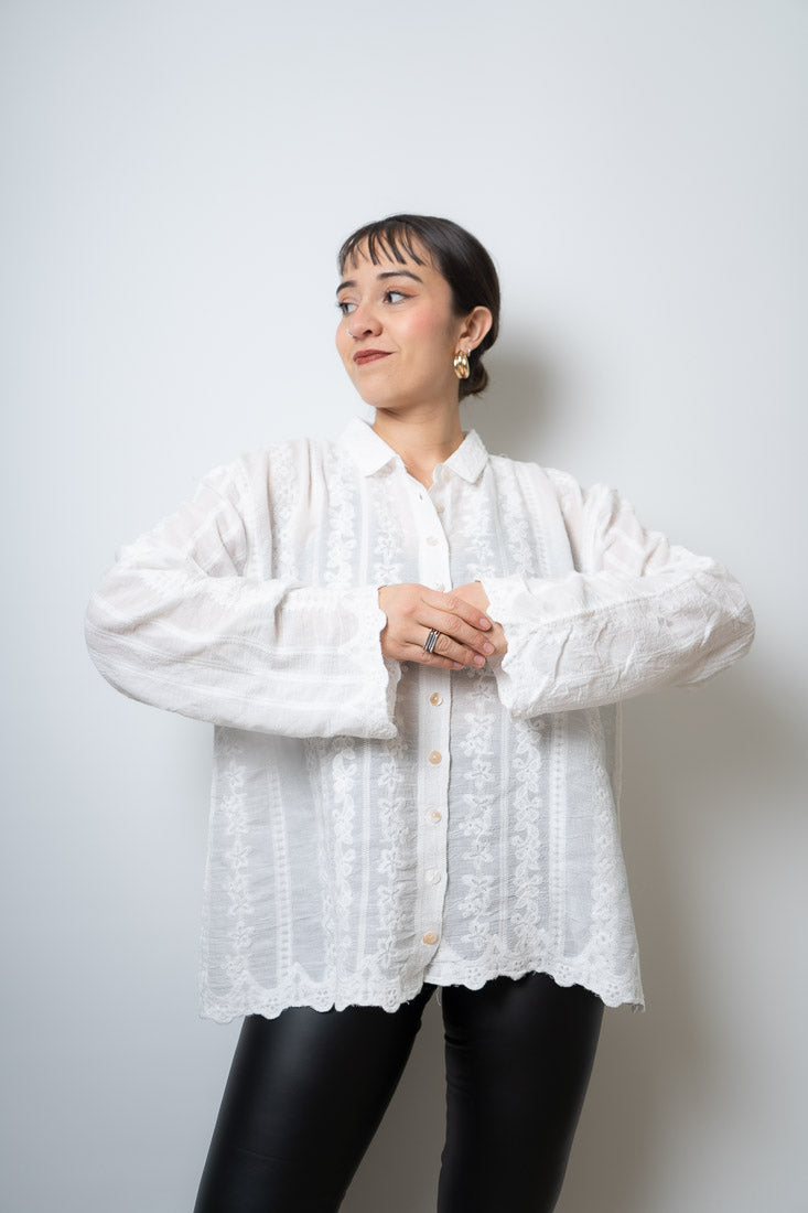 Blusa Romantica Antonia - Blanco