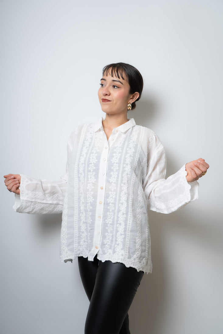 Blusa Romantica Antonia - Blanco
