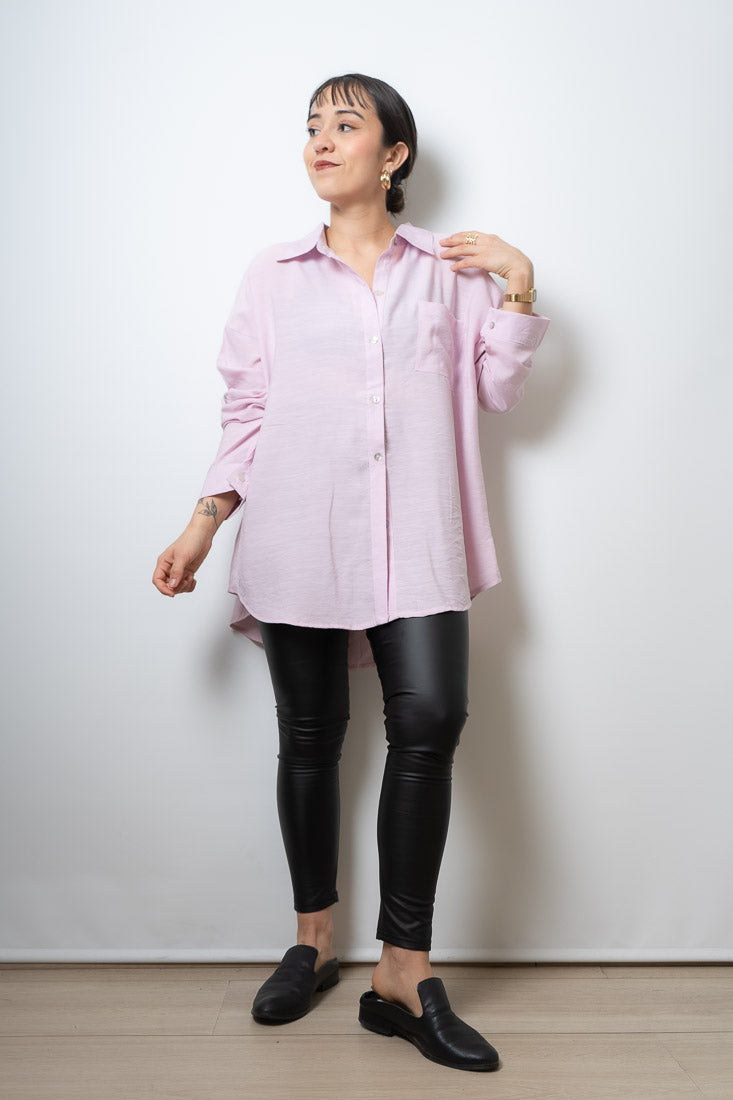 Blusa Lisa - un bolsillo - Rosada