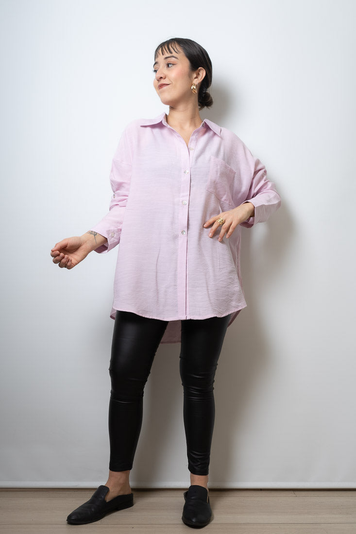 Blusa Lisa - un bolsillo - Rosada