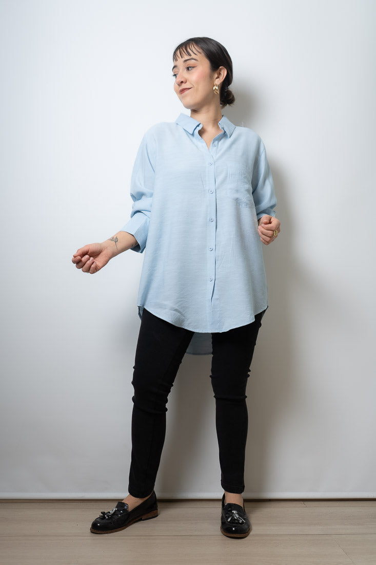 Blusa Fer - un bolsillo - Celeste
