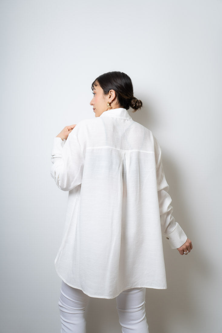 Blusa Fer - dos bolsillos - Blanca