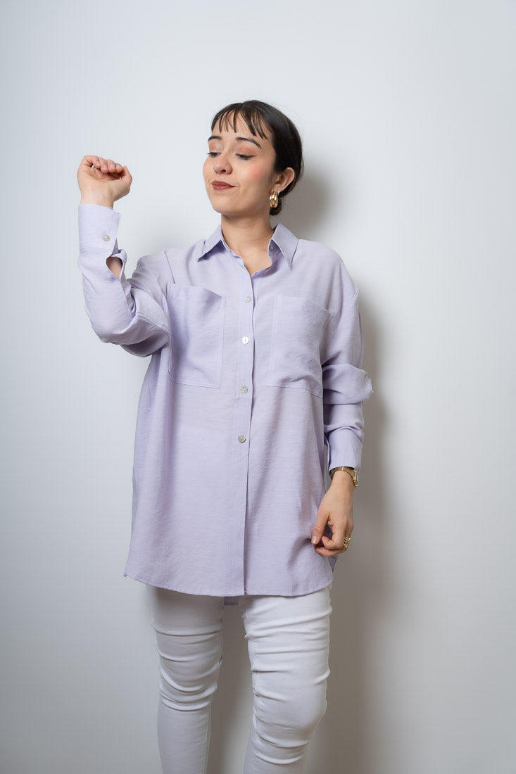 Blusa Fer - dos bolsillos - Lila