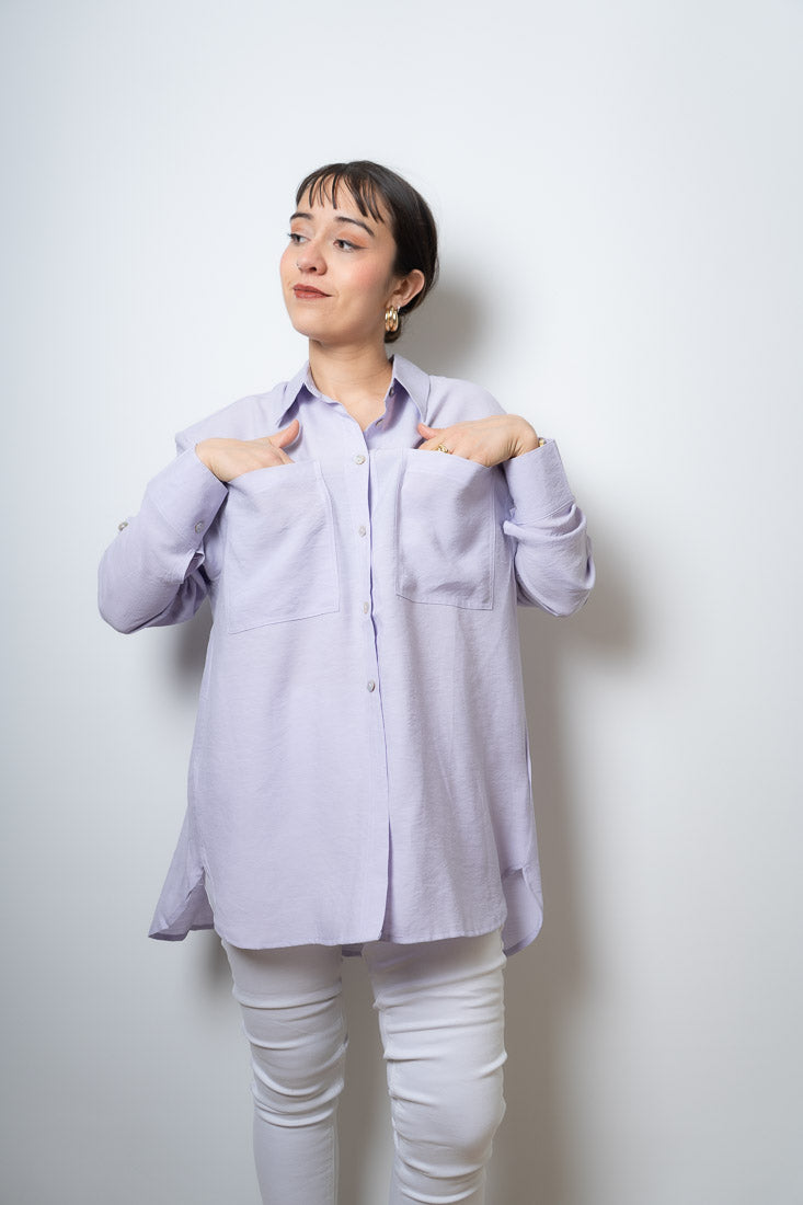 Blusa Fer - dos bolsillos - Lila