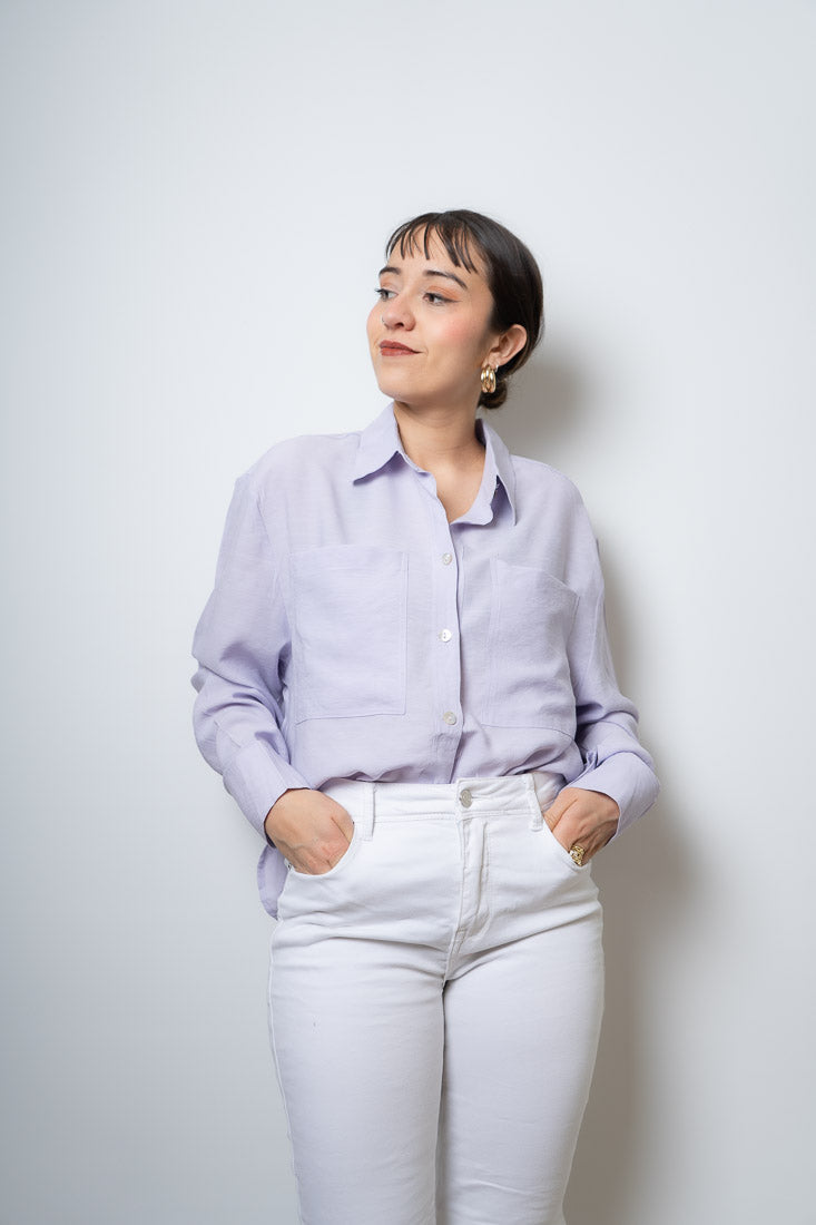Blusa Fer - dos bolsillos - Lila