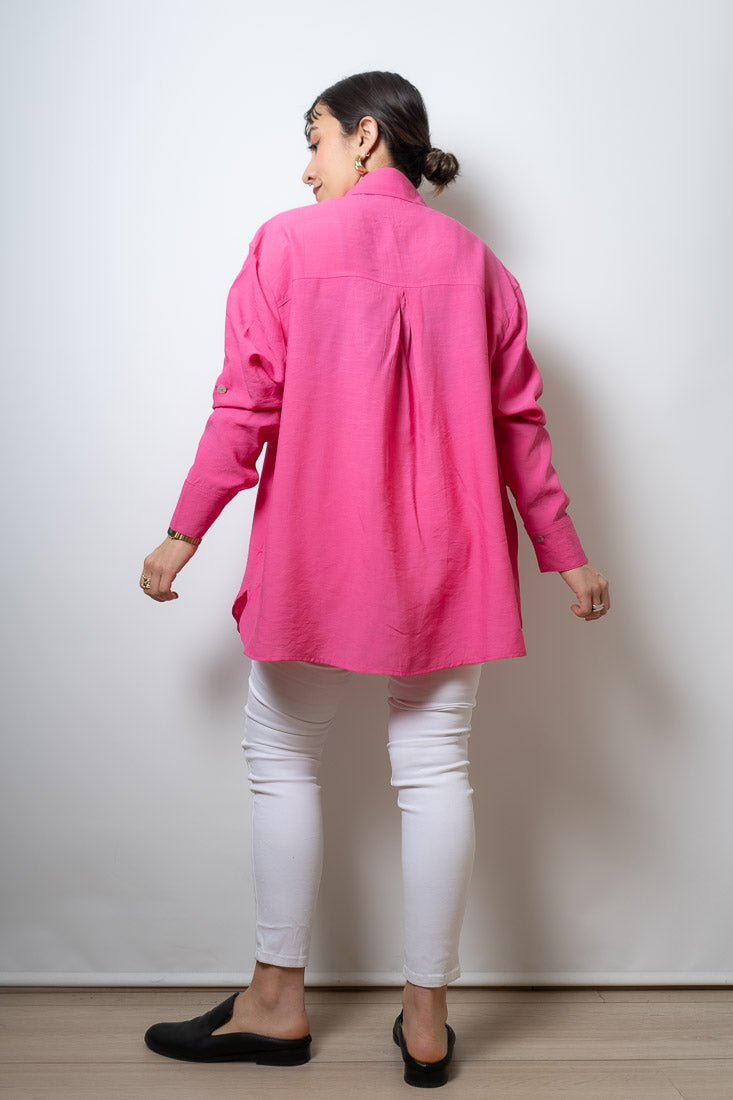 Blusa Fer - dos bolsillos - Fucsia